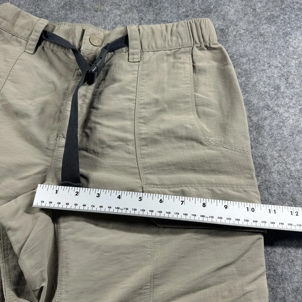 The North Face Convertible Cargo Pants Men 29 Tan Khaki Hiking Zip Off Outdoor